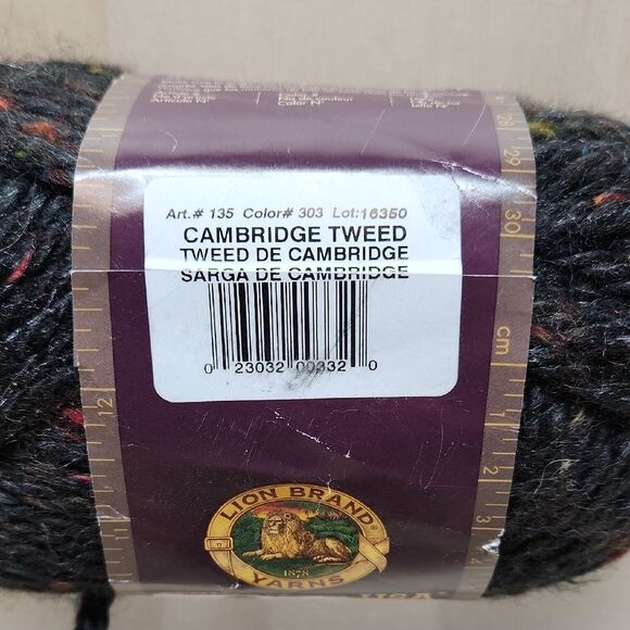 Lion Brand Yarns Hometown USA Black Multi-Color Cambridge Tween #303 Acrylic 64 - Picture 2 of 4